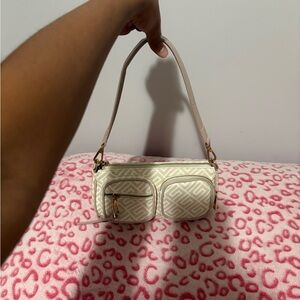 Stylish Cream Patterned Women's Bag